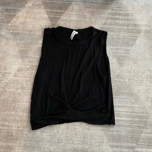 Alo yoga twist sleeveless cover tank in black